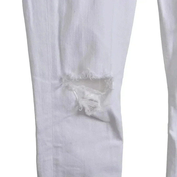 Agolde White Jeans Denim High Rise Distressed Skinny Sophie Drop Size 27 - Picture 6 of 13